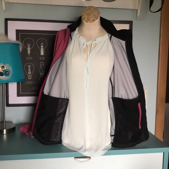 L.L. Bean Jacket XL Women Pink Nylon Full Zip - Picture 7 of 13